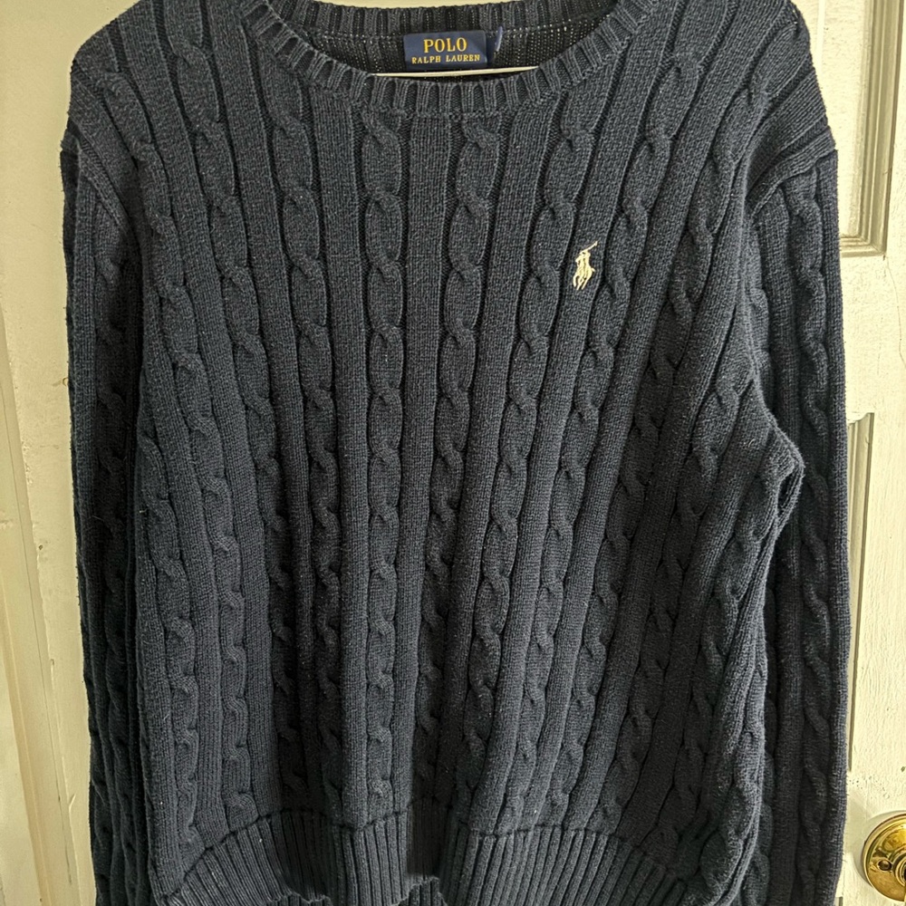 Polo Ralph Lauren Women’s  Dark Blue Cable Knit Sweater